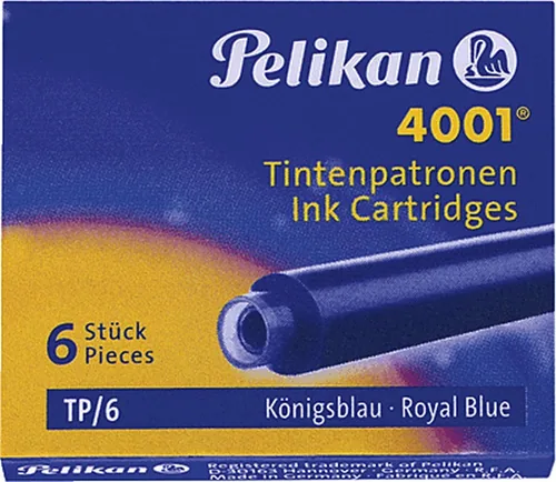 PELIKAN Tintenpatrone TP/6/2/B blau 12 Stück, Blister
