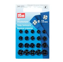 Prym Snap fasteners, 6-11mm, black
