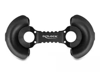Delock Kabelaufwickler 250 x 15 mm - Breite: 115 mm - Länge: 250 mm - Tiefe: 45 mm - Anwendungsbereich: Outdoor - Indoor - Detailfarbe: Schwarz