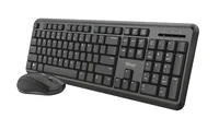 TRUST TKM-350 Tastatur und Maus Set, kabellos, Deutsches QWERTZ-Layout, Flüssigkeitsgeschützt