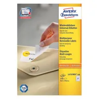 Avery L4737REV-100 self-adhesive label Rounded rectangle Removable White 2700 pc(s)