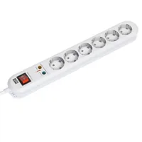 Bachmann SMART 6xCEE7/3 ws 1xSPD 1xSchalter Strom 1,5m CEE7/7