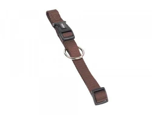 Nobby Halsband Classic M, Braun - Halsumfang: 30 - 45 cm - Material: Nylon - Detailfarbe: Braun - Eigenschaften: Stufenlos verstellbar - Tierart: Hund
