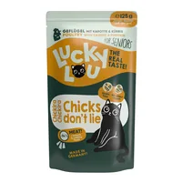 Lucky Lou Nassfutter Lifestage Senior Geflügel, 125 g - Tierbedürfnis: Gewichtskontrolle - Geschmacksrichtung: Geflügel - Zertifikate: Keine Zertifizierung - Fleischsorte: Geflügel - Futtereigenschaft: Getreidefrei - Glutenfrei - Ohne Zuckerzusatz - Produ