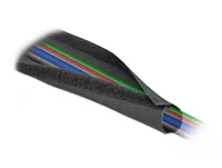 Gewebeschlauch mit Klettverschluss hitzebeständig 5 m x 20 mm schwarz