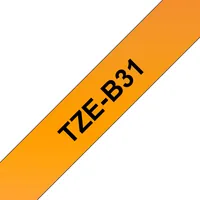 BROTHER P-Touch TZE-B31 black on neon orange 12mm