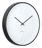 KARLSSON Wanduhr Ayuno Ø 40 cm, Schwarz - Form: Rund - Detailfarbe: Schwarz - Uhrtyp: Analog - Funksignal: Nein - Funktionen: Zeit - Detailmaterial: Polypropylen (PP)