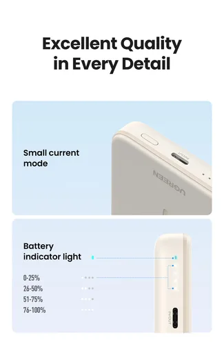 Ugreen 25208 power bank 10000 mAh Wireless charging Beige