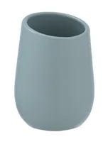 Wenko Zahnputzbecher Badi Keramik Blaugrau - Detailfarbe: Blaugrau - Detailmaterial: Keramik - Grundmaterial: Keramik