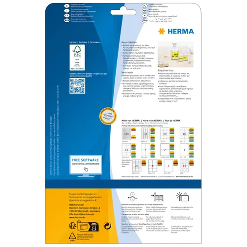 HERMA 5046 etichetta per stampante Rosso Etichetta per stampante autoadesiva