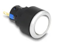 DELOCK 16mm Kunststoff Signallampe weiß Lötversion