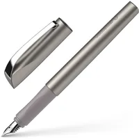 Schneider Füllfederhalter Ceod Shiny Medium (M), Grau - Strichstärke: Medium (M) - Set: Nein - Verpackungseinheit: 1 Stück - Schriftfarbe: Königsblau - Anwender: Schüler - Studenten - Büro - Erwachsene - Stiftfarbe: Grau