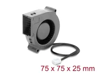 DELOCK RadiallüfterLüftergebläse 12V DC 75x75x25mm 3 Pin