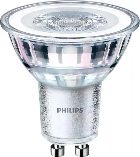Philips Lampe LEDcla 35W GU10 WW ND 2PF Warmweiss (WW) - Energieeffizienzklasse: F - Lampensockel: GU10 - Protokoll: Ohne - Smart Home: Nicht kompatibel - Farbtemperatur Kelvin: 2700 K - Gesamtleistung: 3.5 W