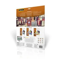 Fellowes Laminierfolie EasyDisplay A3, 80 µm, 25 Stk., Glänz. Selbst. - Mediengewicht: 80 µm - Folien Anwendungsbereich: Heisslamination - Folien Effekt: Glänzend - Papierformat: A3 - Zubehörtyp: Laminierfolie