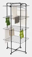 Brabantia Turmtrockner HangOn 30 m, Schwarz matt - Leinenlänge: 30 m - Detailfarbe: Schwarz matt - Wäscheständer Art: Turmtrockner