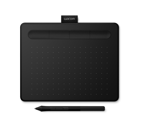 Wacom Stifttablet Intuos S  Creative Pen Tablet - Aktive Arbeitsfläche: 152 mm x 95 mm - Anzahl Druckstufen: 4096 × - Detailfarbe: Schwarz matt - Schwarz - Schnittstellen: Micro-USB 2.0 - Display vorhanden: Nein - Kabellos: Nein