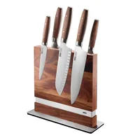 GEFU 13958 knife block Guard knife block Stainless steel, Walnut wood Stainless steel, Walnut