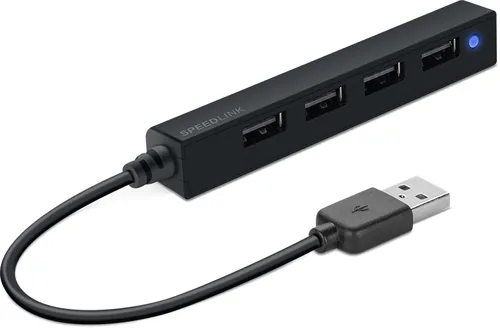 SPEEDLINK SNAPPY SLIM USB HUB 2.0 SL140000B 4-Port black