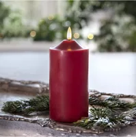 Star Trading LED-Kerze Pillar Flamme, 17 cm, Rot - Betriebsart: Batteriebetrieb - Fernbedienung: Nein - Aussenanwendung: Nein - Höhe: 17 cm - Timerfunktion: Ja - Set: Nein