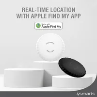 4smarts Schlüsselfinder SkyTag Slim 2er Set schwarz, weiss - Verbindungsmöglichkeiten: Bluetooth - Verbindungsreichweite Max.: 10 m - System-Kompatibilität: Apple Find My-App