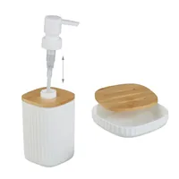 Relaxdays Badezimmer Set 6 pc(s) Bamboo, Plastic