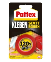 Pattex Klebeband 19 mm x 1.5 m, Rot - Breite: 19 mm - Länge: 1.5 m - Verpackungseinheit: 1 Stück - Detailfarbe: Rot - Klebehaftung: Beidseitig - Extra stark - Art: Klebeband