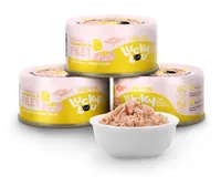 Lucky Lou Extra Food Thunfisch-&Hühnerfilet in Gelée, 70 g - Tierbedürfnis: Kein besonderes Bedürfnis - Geschmacksrichtung: Fisch - Geflügel - Zertifikate: Keine Zertifizierung - Fleischsorte: Thunfisch - Huhn - Packungsgrösse: 70 g - Futtereigenschaft: G