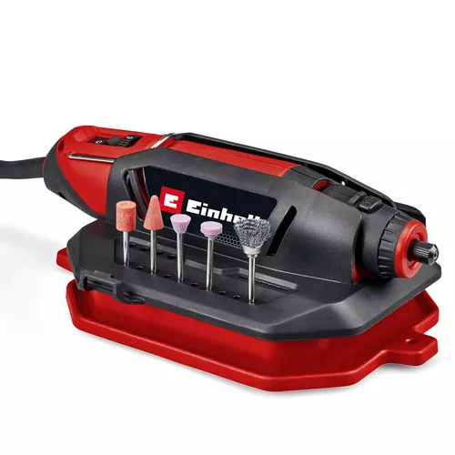 Schleif- und Gravur-Werkzeug TC-MT 150 E (schwarz/rot, 150 Watt, 117-teiliges Zubehör-Set)