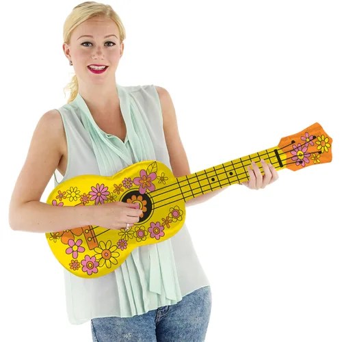 Folat Aufblasbares Accessoire akustische Gitarre Gelb - Packungsgrösse: 1 Stück - Produkttyp: Aufblasbares Accessoire - Motto: Universal - Detailfarbe: Gelb - Material: Hartkunststoff