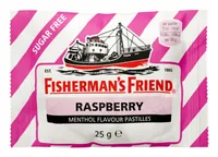 Fisherman's Bonbons Raspberry 24 x 25 g - Produkttyp: Lutschbonbons - Nährwertangabe pro: 100 g - Energiegehalt (in kj): 1038 KJ - Energiegehalt (in kcal): 249 Kcal - Fett: 1.2 g - Davon gesättigte Fettsäuren: 1.1 g
