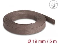 Delock Geflechtschlauch nagerfest, 5 m x 19 mm Braun - Detailfarbe: Braun - Breite: 19 mm - Länge: 5 m - Produkttyp: Kabelschlauch - Ausstattung Kabelmanagement: Zuschneidbar - Wiederverwendbar - Elastisch - Verpackungseinheit: 1 Stück