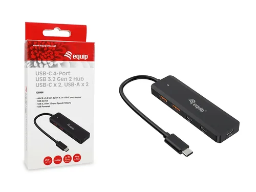 Equip 4-Port USB-C3.2-Hub->2xUSB-A 3.22xUSB-CUSB-C 10Gbps