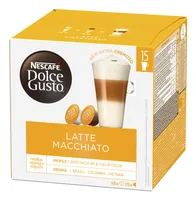 Nescafé Kaffeekapseln Dolce Gusto Latte Macchiato 15 Portionen - Entkoffeiniert: Nein - Produktionsland: Deutschland - Packungsgrösse: 15 Stück - Geschmacksrichtung: Keine - Getränkeart: Latte Macchiato - Kaffeeart: NESCAFÉ Dolce Gusto