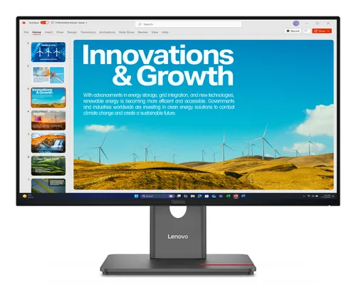 Lenovo ThinkVision P24QD-40 écran plat de PC 60,5 cm (23.8") 2560 x 1440 pixels Quad HD LCD Noir
