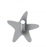 Kleine Wolke Wandhaken Star 2er Set, Edelstahl, Grau - Detailfarbe: Grau - Breite: 6.5 cm - Höhe: 6.5 cm - Detailmaterial: Edelstahl - Grundmaterial: Metall