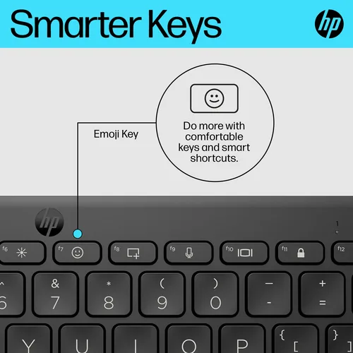 HP 350 BLK Compact Multi-Device Keyboard tastiera Casa Bluetooth Nero