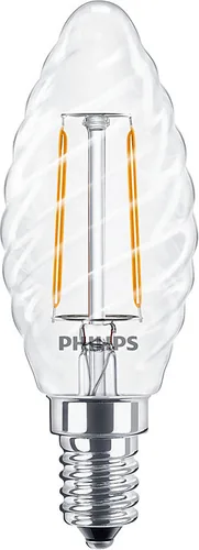 Philips Professional Lampe CorePro LEDCandle ND 2-25W ST35 E14 827 CLG - Energieeffizienzklasse: E - Lampensockel: E14 - Protokoll: Ohne - Smart Home: Nicht kompatibel - Farbtemperatur Kelvin: 2700 K - Gesamtleistung: 2 W