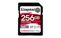 KINGSTON 256GB Canvas React Plus SDXC UHS-II 300R/260W U3 V90 for Full HD/4K/8K