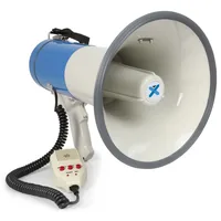 Vonyx Megaphon MEG060 - Nennleistung: 60 W - Prinzip: Aktiv - Einsatzgebiete: Schulen / Aulen - Sportstätte - Ausstattung: Volumenregler - Abnehmbares Mikrofon - Integrierter Sirenen-Sound - Aufnahme- und Wiedergabefunktion - Line-Eingang - Anwendungsbere