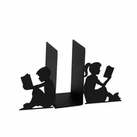 Wallxpert Buchstützen-Set Kinder Schwarz - Detailfarbe: Schwarz