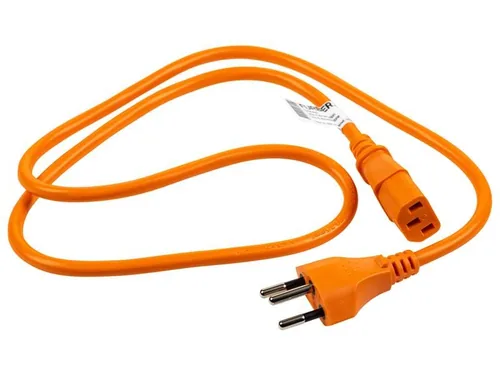 Furber. F01166 power cable Orange 1 m C13 coupler T12