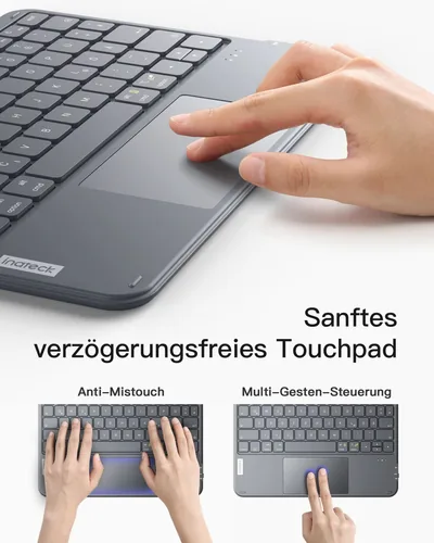 inateck Keyboard Tablet QWERTZ gray