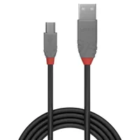 LINDY USB 2.0 Kabel Typ AMini-B Anthra Line MM 0.5m
