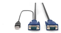Digitus DS-19231 Tastatur/Video/Maus (KVM)-Kabel Schwarz 1,8 m