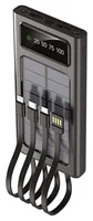 2GO Powerbank Solar 10000mAh mit LED Taschenlampe schwarz