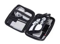 TROIKA CBO11/BK makeup/manicure case Black Leather, Velvet