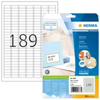 HERMA Universal-Etiketten 4333 25.4 x 10 mm, 4725 Etiketten - Klebehaftung: Permanent - Drucker Kompatibilität: Inkjet - Laser - Anzahl Blatt: 25 × - Papierformat: A4 - Anzahl Etiketten: 4725 - Etikettengrösse: 25.4 x 10 mm
