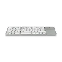 MediaRange Tastatur Wireless 63 Ta. faltbar Toch. DE silber