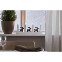 Star Trading Kerzenleuchter Bruse Braun/Weiss - Betriebsart: Keine - Fernbedienung: Nein - Aussenanwendung: Nein - Timerfunktion: Nein - Set: Nein - Leuchtenfarbe: Weiss - Braun